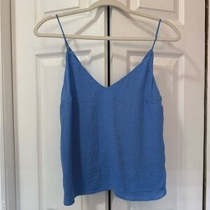 Lulu's Blue Sleeveless Camisole with V-Neckline